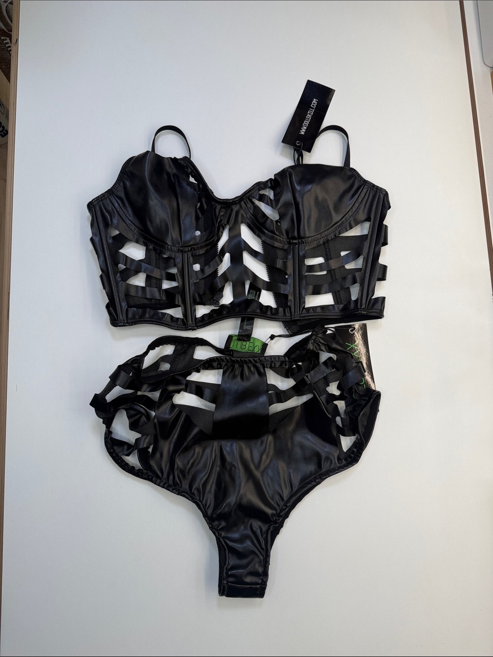Dollskill X Club Exx Dark Skeletoria Set | NWT | Size S | Festival, Burning Man